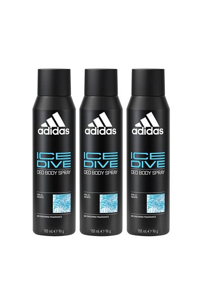 adidas Ice Dive Deo Body Spray For Men Value Pack 3 x 150 ml