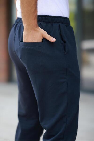 Miron Сині штани-джоггери з резинкою на талії та ластовицею, сучасний крій, для чоловіків - 2527