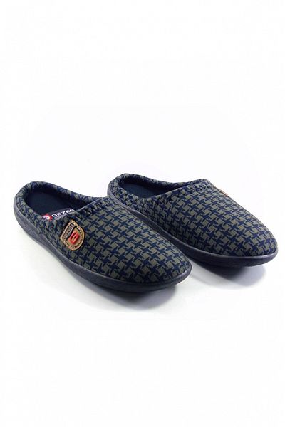 GEZER Men's slippers, gray, size 43, heel model, 27.5 centimeters