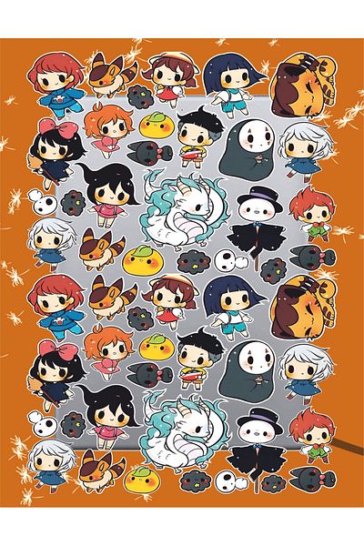 hediyenebak Anime Character Themed Sticker Set |   Laptop Agenda Notebook Tablet Phone Notebook Sticker Bullet