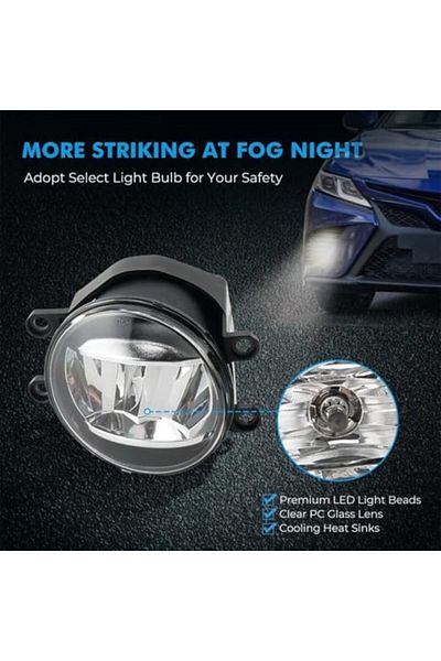 Kashafi CM2018TY-LED Fog Lamp for Toyota Camry 2018, LED Light with High Penetration Rate, Waterproo