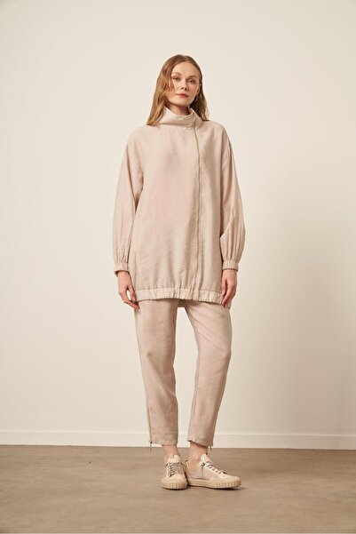 FTZ WOMEN Γυναικείο Σετ Παντελόνι Modal Μπεζ 30716