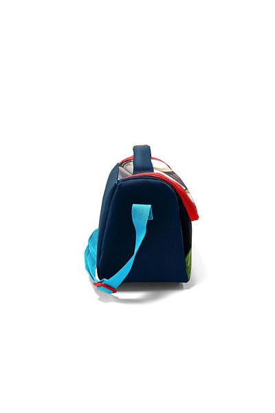 Coral High Navy Blue Football Patterned Thermo Lunch Box 11795