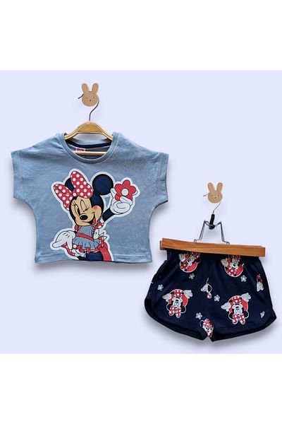 Kerimino Cotton Combed Shorts Bottom Top Girl's Set