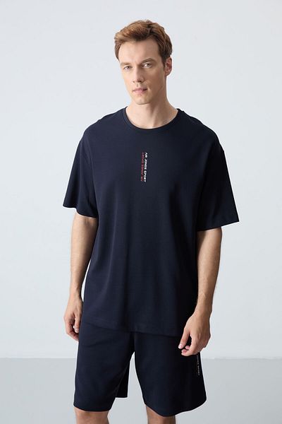 LOU MODA Men's Short Sleeve Printed 2-Piece Tshirt-Shorts Set Cotton