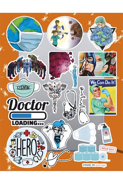 hediyenebak Healthcare Professional Themed Sticker Set |   Laptop Agenda Notebook Tablet Phone Notebook Sticker Bullet Journal
