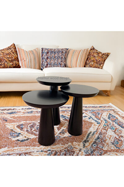 Home Mat siyah üçlü mantar sehpa