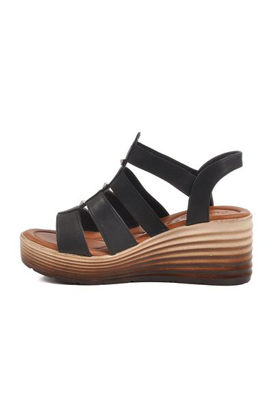 WALKWAY Black Women's Heeled Sandals T-001 Z