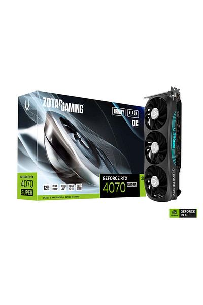 Zotac GAMING GEFORCE RTX 4070 SUPER TRINITY OC BLACK ED 12GB GDDR6X