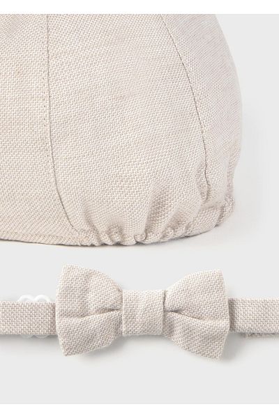 MAYORAL Baby Boy Beret Bow Tie Set Beige 9879