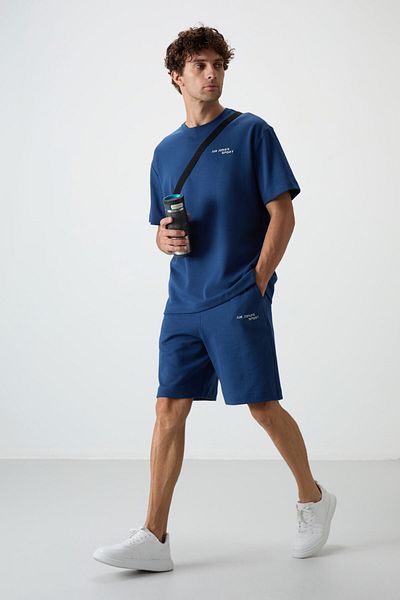 LOU MODA - Men's Short Sleeve Printed 2-Piece Tshirt-Shorts Set Cotton