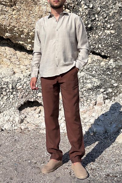 inpool Men'S, Shirt Collar, Regular Fit, a Quality, Old Money Culture, Lyocel Shirt G15