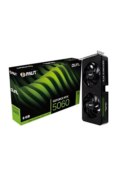 PALIT GeForce RTX5060 Dual 8GB 128Bit GDDR7 NE75060019P1-GB2063D Ekran Kartı
