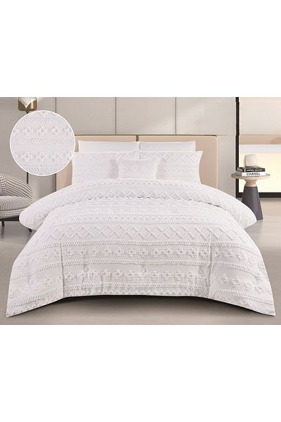 Red Rose Bohemian Microfiber Summer Bedspread for Two People, 7 Pieces