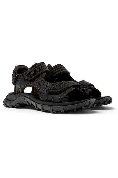 CAMPER Women's Black Hook And Loop Sandals With Open Toe – Comfortable Eva Sole DriftTrail