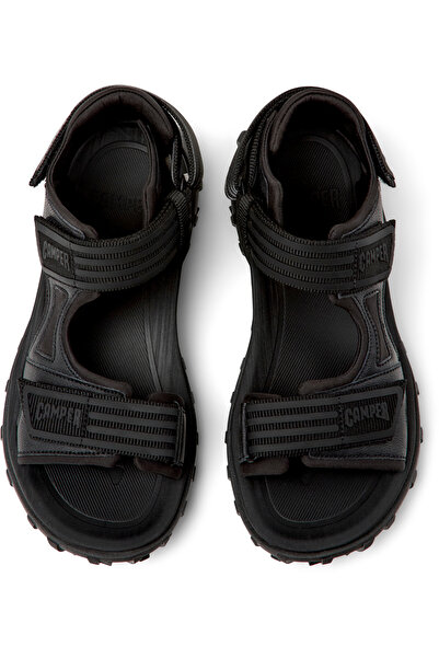 CAMPER Women's Black Hook And Loop Sandals With Open Toe – Comfortable Eva Sole DriftTrail