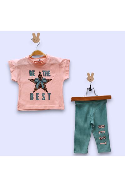 Beray Bebe Reported Starry Single Jersey Cotton Capri Girl's Set