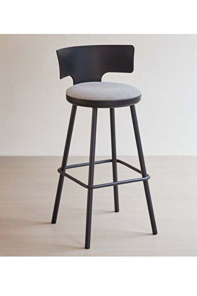 l'elefante كرسي بار دائري حديث من L’elefante - ارتفاع 80 سم - مقعد مبطن بالأل...