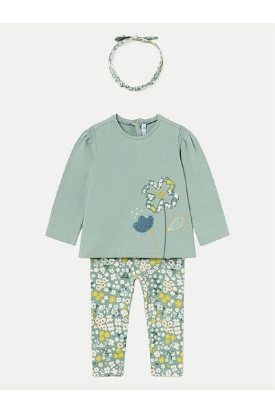 MAYORAL Girl Set blouse and leggings 2711 Green