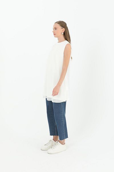 Puane Sleeveless Tulle Detailed Underwear Tunic