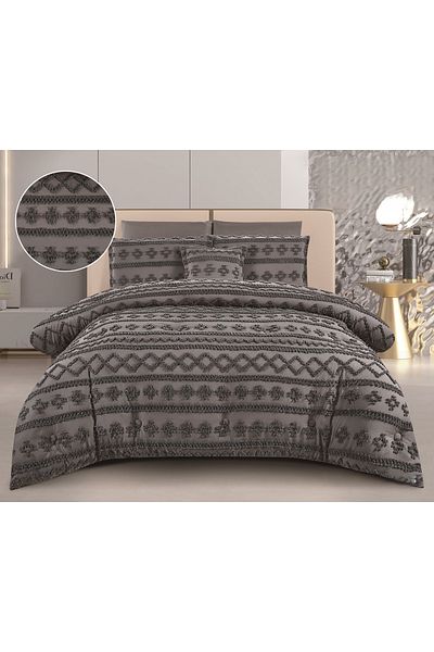 Red Rose Bohemian Microfiber Summer Bedspread for Two People, 7 Pieces