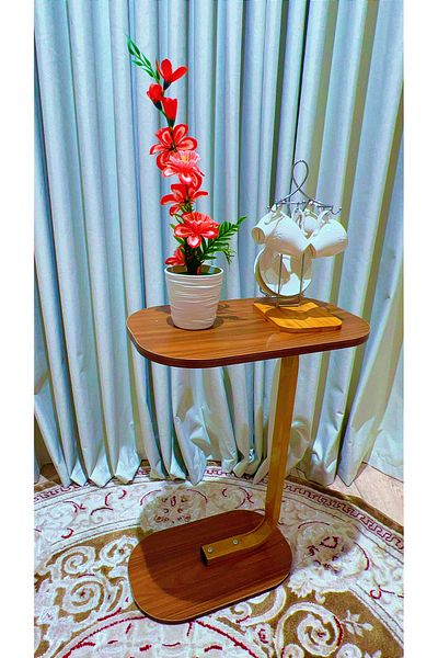 Un Modern wooden side table