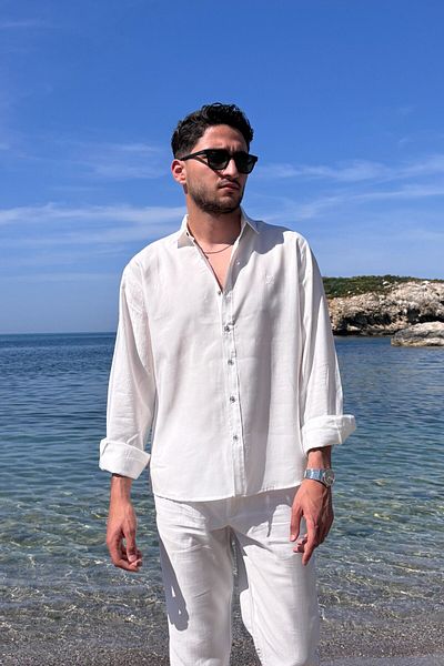 inpool Men'S, Shirt Collar, Regular Fit, a Quality, Old Money Culture, Lyocel Shirt G15