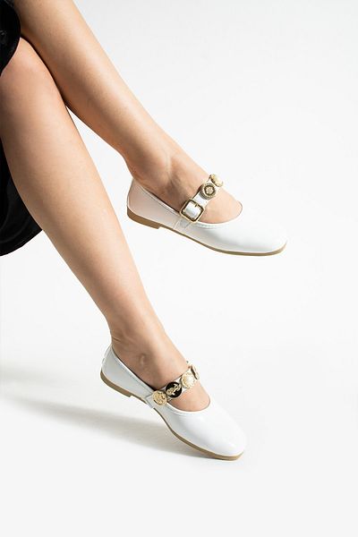 ALTUVATEKS Women's Babet with Comfortable Sole. Stylish Stone Detailed Summer Model