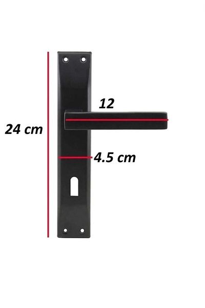 ŞİMŞEK KAPI AKSESUARLARI Door Handle Lama Black Mirrored Room