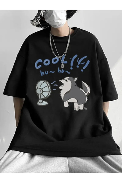 1blood Μπλουζάκι Cool Dog Printed Unisex Oversize