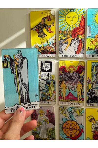 Genel Markalar Wheel Of Fortune Tarot Kartı Akrilik Magnet