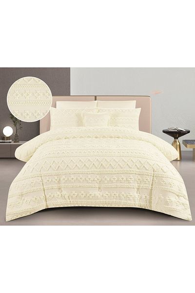 Red Rose Bohemian Microfiber Summer Bedspread for Two People, 7 Pieces