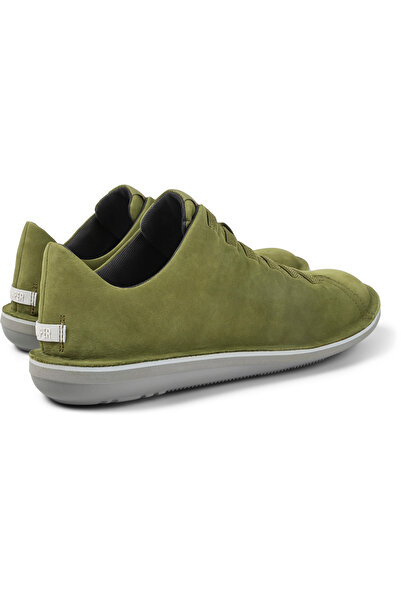 CAMPER Men's Green Textured Nubuck Casual Shoes, Lightweight with Durable EVA Sole, Beetle