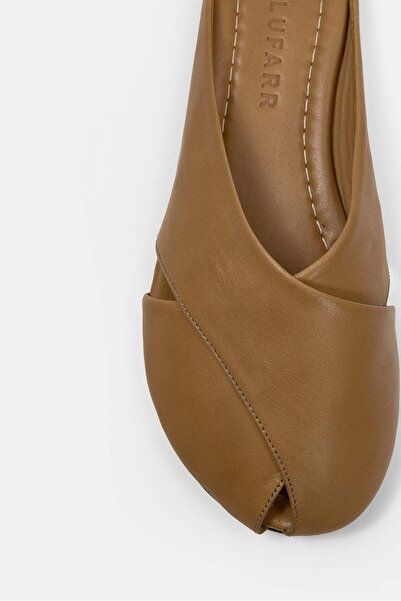 NILUFARR Дамски чехли Maree в кафяво от естествена кожа