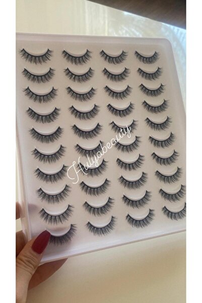 hulyabeauty 3d 20 Çift Gerçek Saç Ipek Takma Kirpik