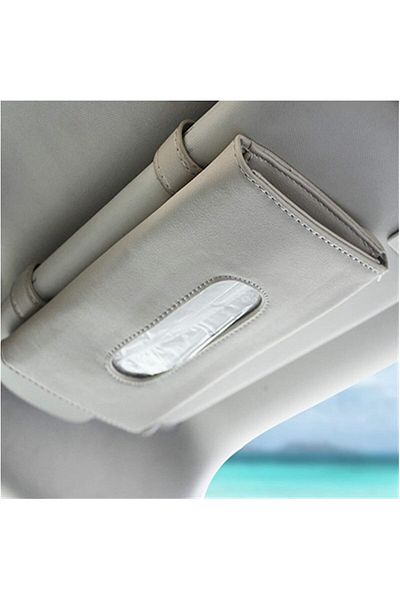 3XR Car Tissue Holder Box - Sunshade - Grey