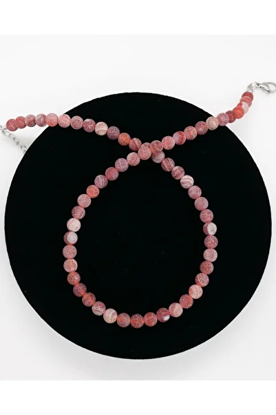 Luna Matte Agate Natural Stone Necklace