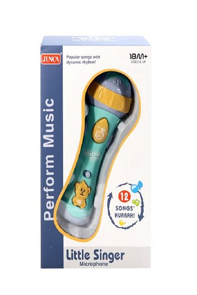 rexa Wireless Music Microphone Toy for Kids – Plastic Karaoke Mic with Sound & Lights