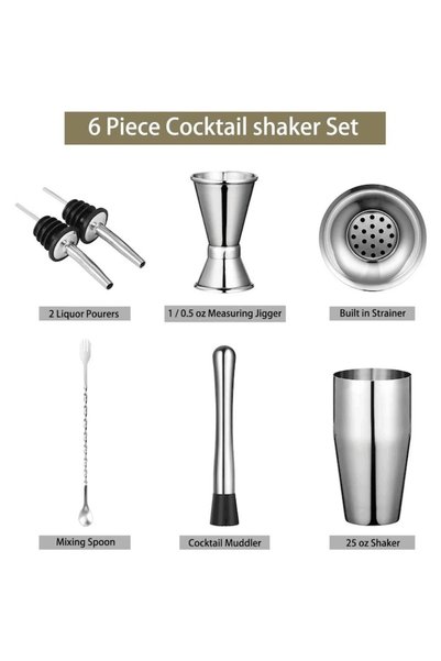OEM Set de 6 Shakere Cocktail Barman 550ml
