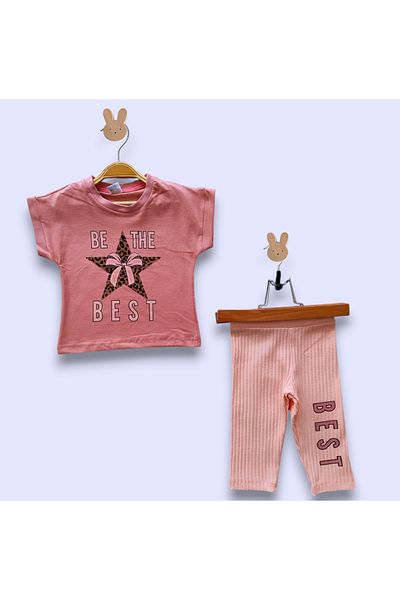 Beray Bebe Reported Starry Single Jersey Cotton Capri Girl's Set