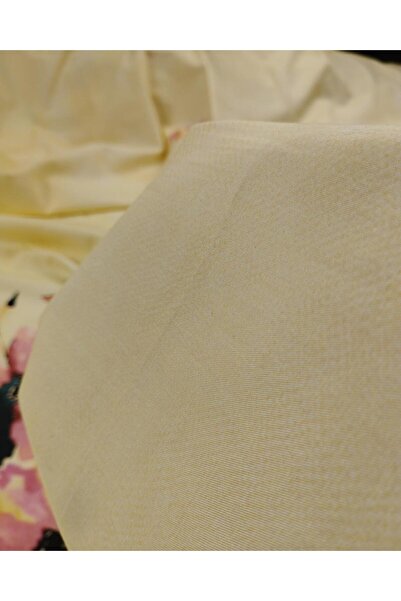 Kumaş Parça Țesătură din bumbac moale cu flori roz peste galben (lățime 140 c...