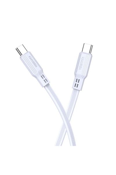 REDz Accessories KSC-808 Cable, Type-C to Type-C, Compatible with iPhone 15/16 and Android, Fast Charging 60W, White