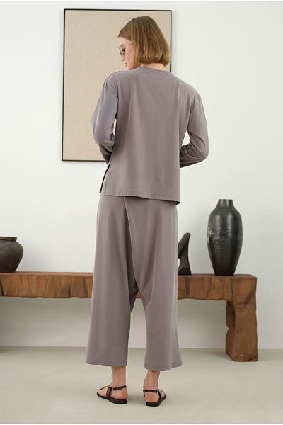 HEQA Stoned Modal Suit Ashy Gray