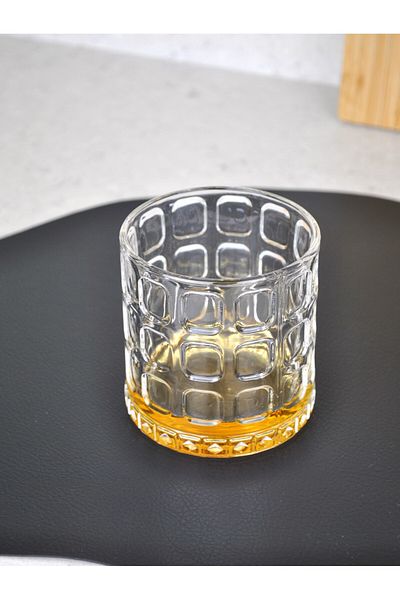 Qualitev Set of 2 Glass Transparent Whiskey Glass Cocktail Glass - 400 ml