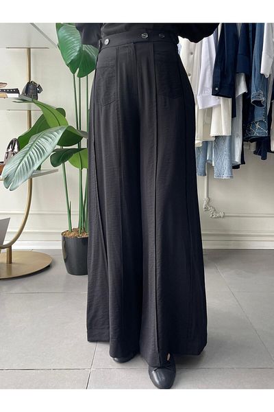 Cloche Navi̇s Button Detail Pants