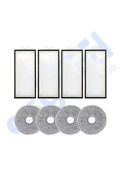 Asgard Grup Roborock Q Revo Pro-S-Maxv Compatible 4 Filters 4 Mops
