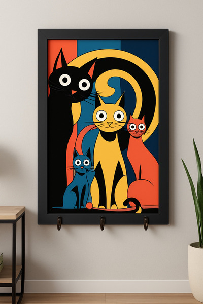 Efem Dekor Anahtarlık Askılı, Minimal Duvarınızda Tarz, Evinizde Düzen: Kişiy...