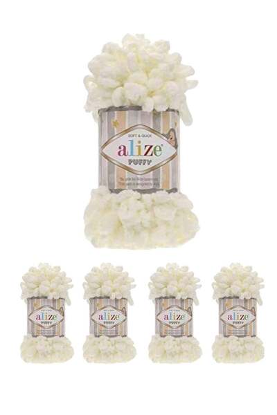 Alize Puffy عليزة 5 قطع من خيوط الصوف المنفوش التركية الأصلية عليزة