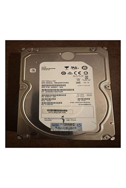 HP Mb4000fcwdk Midline 4tb 6g Sas 7.2k 3.5ınch Hdd Ref