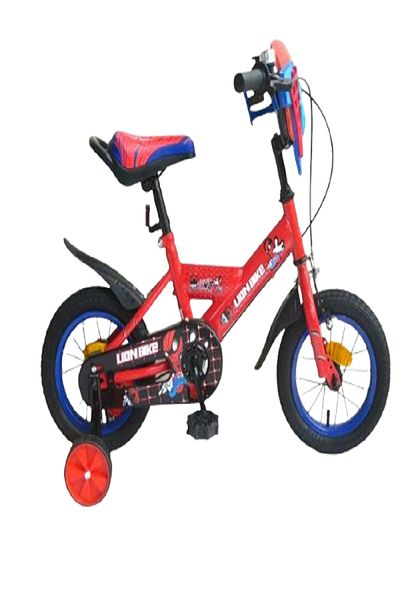 rexa A red bike with the Spider Speed logo for kids Size 14